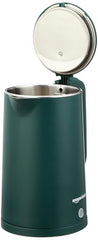 amazon basics 1.5 Liter Cool Touch Electric Kettle| 1350 Watt|Stainless Steel Body|Auto Cut-Off|Triple Safety Protection(Green)
