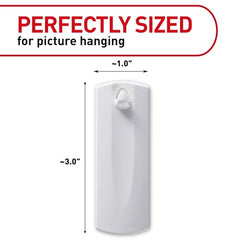 3M Command Sawtooth Picture Hangers, Photo frame Hooks, Holds 1.8 kg, No Paint Damage, Holds Strongly, Reusable, Adhesive hooks for wall, Multi-surface (White, 4 hooks, 6 strips)