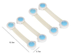 SYGA 12 Pcs Baby Safety Locks | Child Proof Cabinets, Drawers, Appliances, Toilet Seat, Fridge and Oven | Tools Not Required | Uses Dual Adhesive Tape and Latch System (Blue Smiley)