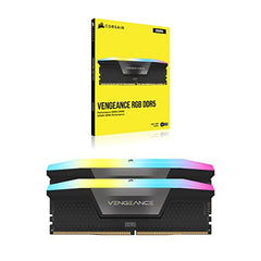 CORSAIR Vengeance RGB DDR5 RAM 64GB (2x32GB) 6000MHz CL40 AMD Expo iCUE Compatible Computer Memory - Gray (CMH64GX5M2B6000Z40)