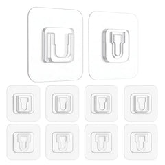 DALUCI 5 Pair Heavy Duty Male-Female Interlocking Adhesive Wall Hooks for Hanging | Sticker Hooks for Wall Heavy Items | Nail-Free Wall Hanger Hook for Bathroom, Kitchen (Male - Female, Pack of 10)