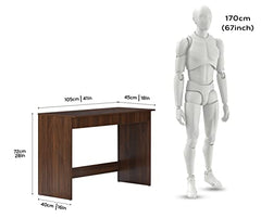 DeckUp Eden Home Engineered Wood Study Table and Office Desk (White, Matte Finish)