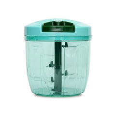 KITCHENOL Food Chopper 900ml, 4 Blade Steel Large Manual Hand-Press Vegetable Chopper Mixer Cutter to Cut Onion, Salad, Tomato, Potato 1000ml (Pack of 1) (dori Chopper)