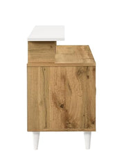DeckUp Capella Engineered Wood TV Unit (Wotan Oak & White, Matte Finish)