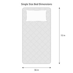 Amazon Brand - Solimo Water Resistant Polyester Mattress Protector, Single Bed Size (72x36 inch), Coffee
