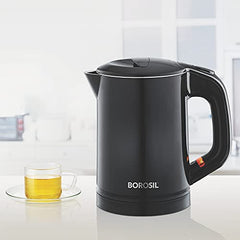Borosil 800 ml Eva Cool Touch Stainless Steel Electric Kettle