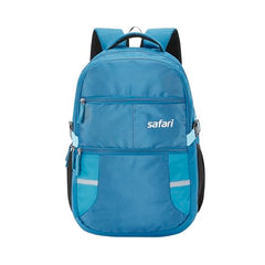 Safari Omega spacious/large laptop backpack with Raincover, college bag, travel bag for men and women, Black, 30 Litre