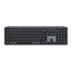 Keychron B6 Pro Ultra-Thin Wireless Keyboard, Full-Size QMK with Numeric Keypad Quiet Typing, 2.4 GHz/Bluetooth 5.2/Wired Connection Long Battery Life, Compatible with Mac Windows Linux - Space Gray