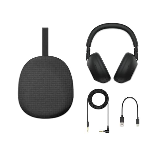 Sony WH-1000XM6 The Best Wireless Noise Canceling Headphones, HD NC Processor QN3, 12 Microphones, Adaptive NC Optimizer, Mastered by Engineers, Studio-Quality- Black