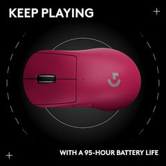 Logitech G PRO X Superlight 2 DEX Lightspeed Wireless Gaming Mouse, 60g Pro-Grade Lightweight Mouse with 5 Programmable Buttons, 44k DPI Sensor, USB-C Charging, for PC/Mac - White