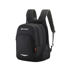 HARISSONS Xeno Travel Laptop Backpack | 40L | Fits 15.6" Laptop | Water-Resistant Dobby PU Polyester | USB Port, Rain Cover, Reflectors, Sternum Strap | Work, College & Commute (Black-Green)