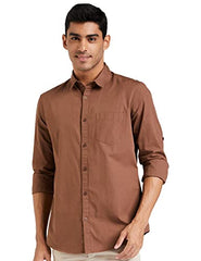Amazon Brand - Symbol Men's Pack of 2 Cotton Casual Shirt| Regular Fit | Plain | Full Sleeve | Available in Plus Sizes