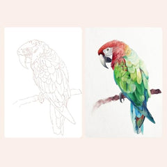 CRAFTMATE Pocket Watercolor Painting Book | Paint with Water Coloring Books for Teens and Adults | Travel Arts and Crafts Kit for Kids and Adults
