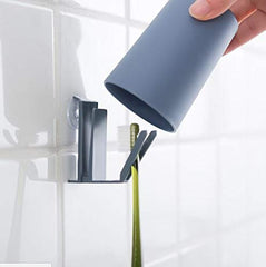 SYGA Set of 2 Wall Mounted Washing Cup Toothbrush Holder(Green)