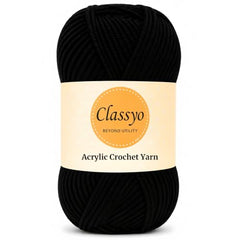 Classyo Acrylic Yarn for Crocheting (100gms x 1 Ball, 4ply) | Soft Wool Crochet Thread | Acrylic Hand Knitting Yarn | Wool for Crochet | For Sweater, Scarf, Hat, Baby Clothes, Purse, Gift Bags and DIY Crafts (Butter, Pack of 1)