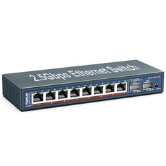 YuanLey 18 Port 2.5G PoE Switch Unmanaged, 16 x 2.5G Base-T PoE Ports, 2 x 10G RJ45 UpLink, IEEE802.3af/at, 250W, Compatible with 100/1000/2500Mbps, Metal Case, 2.5Gbe Network Switch