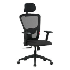 Featherlite ''Astro'' Mesh Home & Office Ergonomic Chair with, Adjustable Lumbar Support, Adjustable Armrest & DIY (High Back, Black)