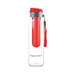 SignoraWare Infuser Borosilicate Glass Water Bottle, Detox(750ml, Yellow)