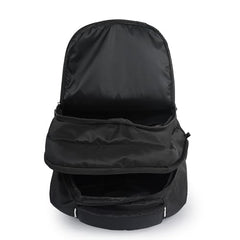 Half Moon Samurai Anime School Bags for Boys Men | Laptop Bag for Man | College Bag for Boys | Backpack Bag for Man Students use with Laptop Compartment & Small Pockets inside (Black & Red)