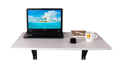 Madhuran Engineered Wood Wall Mounted Study Office Laptops Foldeable Table Desk (Finish Teak) / uses Home Dining Kitchen Living Room Organizer Storage Foldable Shelf