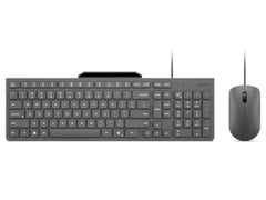 Lenovo 305 USB-C Wired Keyboard & Mouse Combo, Black, Spill-Resistant, Narrow Border, Adjustable Tilt, Full-Size Keyboard & Mouse, Compatible with Laptop, PC, Tablet, USB-C Connectivity Gaming Office