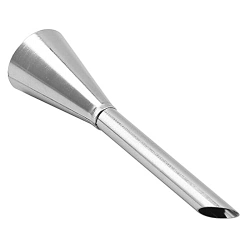 SYGA Cream Icing Piping Nozzle Tip, 2 Pack Puff Nozzle Tip Stainless Steel Nozzle Cream Puff Cake Decor Tool with Cleaning Brush