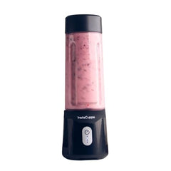 InstaCuppa Portable Blender Bottle, Long Lasting 6000 mAh Battery with Fast Charging, LED Display for Battery Status & 40-Second Blend Timer, Sipper Lid & Detachable Bottom Cap, 230 Watts, 600 ML