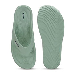 Yoho Drizzle Soft Slippers for Women, Mild Acupressure, Lightweight, Anti Skid & Slip, Diabetic Footwear for Woman, Home Wear Bathroom Chappal for ladies | Waterproof Monsoon & Rainy Footwear | Pastel Lavender - UK 5