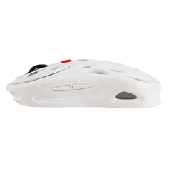 Arctic Fox Alien-X Gaming Wireless Mouse, Tri-Mode (2.4G/Bluetooth/Wired), 4800 DPI, 1000Hz Ergonomic Hollow RGB Rechargeable Type-C for Mac/Laptop/iPad/Office (Star White)