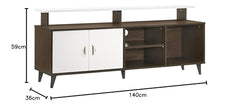 DeckUp Capella Engineered Wood TV Unit (Wotan Oak & White, Matte Finish)