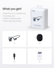 SHOKZ OpenRun Pro 2 Bone Conduction Sports Headphones, Black