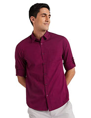 Amazon Brand - Symbol Men's Pack of 2 Cotton Casual Shirt| Regular Fit | Plain | Full Sleeve | Available in Plus Sizes