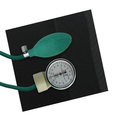 Dr. Care Aneroid Dial Model Blood Pressure Monitor With Manual Upper Arm Cuff And Rubber Bulb (Green)