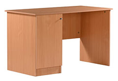 DeckUp Plank Uniti Engineered Wood Study Table and Office Desk (Bavarian Beech, Matte Finish)