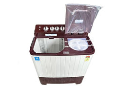 Voltas Beko Semi-Automatic Top Load Washing Machine, 12 Kg Capacity, 5 Star Burgundy