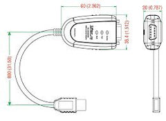 Moxa UPort 1110 1 Port RS232 to USB Converter 2.0 Adapter