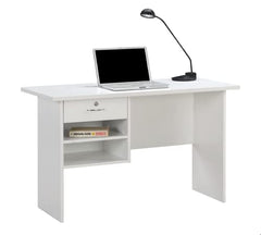 DeckUp Plank Giona Engineered Wood Study Table and Office Desk (Walnut and White, Matte Finish)