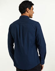 Amazon Brand - Symbol Men's Pack of 2 Cotton Casual Shirt| Regular Fit | Plain | Full Sleeve | Available in Plus Sizes