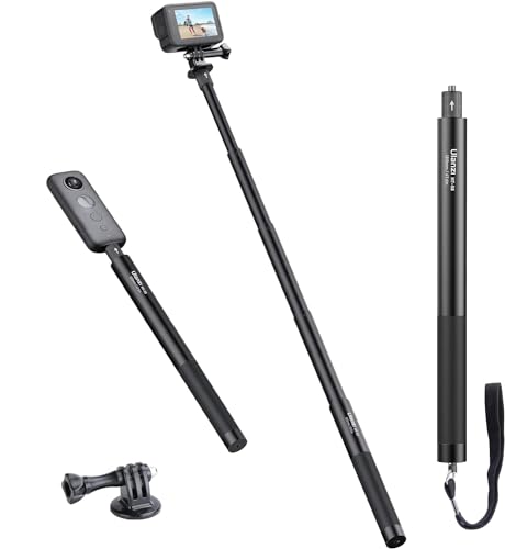 120 cm Selfie Stick for Insta 360, ULANZI MT-58 Monopod for Action Cam, Extendable Handheld Pole Stick Monopod Compatible with Gopro Hero 10/9/8/7 Insta360 One XR/RS/GO 2 DJI Osmo Action