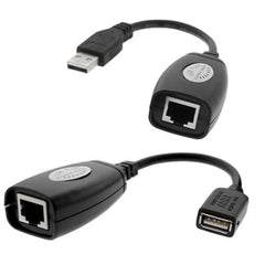 PremiumAV USB Over Ethernet Extender Adapter Kit – USB Male to RJ45 Female Extension for Long-Distance Connectivity (Up to 150FT) – Compatible with PC, Laptop, Printer, Camera