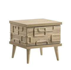 DeckUp Ayana Engineered Wood Bedside Table (Sonoma Oak, Matte Finish)