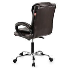 GOYALSON Mesh Back Revolving Chair for Office Home Swivel Desk Chair with Comfortable Seating & Wheels (1, Brown, Standard)
