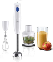 Braun MultiQuick 1, Powerful 450W Hand Blender, Made in Europe, EasyTwist Technology, Lightweight, Stainless Steel German Design, Dishwasher Safe, Make Baby Food, Chutney, Smoothie, Soup, MQ10.000P