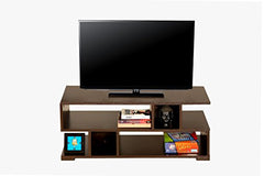 DeckUp Siena Engineered Wood TV Unit (Dark Wenge, Matte Finish)