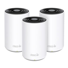 TP-link Deco XE75 Pro (3-Pack) 5400Mbps Gigabit Mesh Wi-Fi 6 Wireless Smart Router |1 x 2.5 Gbps Port, 2x Gigabit Ports|1.7 GHz Quad-Core CPU, White