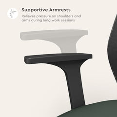 Interio by Godrej Curv Premium Mesh Wide Back Ergonomic Chair | Work from Home/Study Chair | 1-Year Warranty | Height Adjustable Chair | Heavy Duty PP Base | DIY Installation, Black