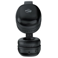 Zebronics Thunder Pro (2026 Upgrade) Wireless Headphones, BT v6.0, Up to 60h Playback, Dual Pairing, 40mm Drivers, ENC, Gaming Mode, Deep Bass, AUX & microSD, Rapid Charging (Black)