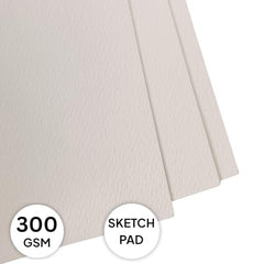 Zen Sangam Express your Mind - Square Gouache Glued Watercolor Sketch Paper Pad - 300 Gsm - Cold Pressed - 24 Sheets - Rough Grain Surface - Size (10.5Cm X 10.5Cm) - Gouache Book