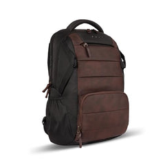 Gear Aspire 3 19"/35L Large Faux Leather Water Resistant Laptop Backpack | Casual Backpack | Daypack | Travel Backpack | College Bag For Men/Women (Brown - Brown)