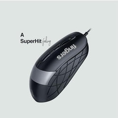 FINGERS SuperHit Wired Mouse with Advanced Optical Technology (Lightweight | Trendy Dual-Tone Design | Works Well with Windows, macOS, Linux) (Royal Blue)